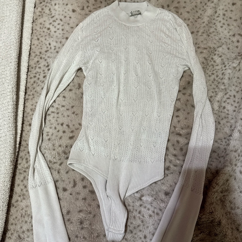 Free People White Knit Bodysuit - Picture 2 of 6